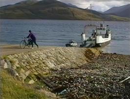 The ferry arrives at the Isle of Raasay